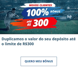 Sportingbet App = Bonus de Boas Vindas de até R$300