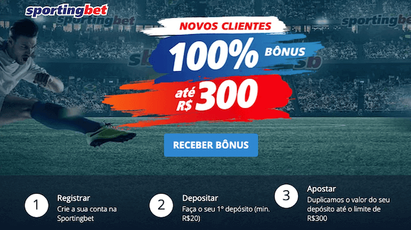 Sportingbet Bonus - Até R$300 para novos clientes