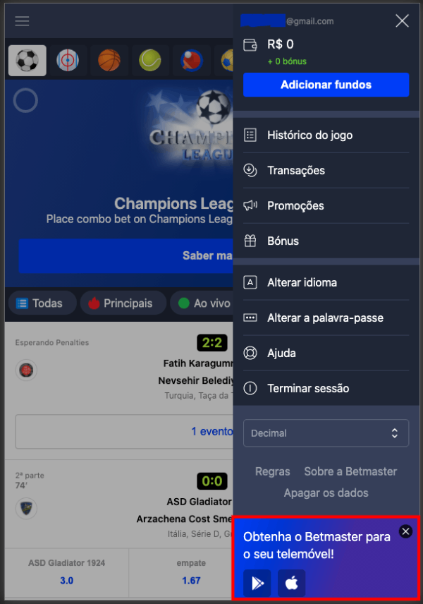 Betmaster App iOS Apk Android Download