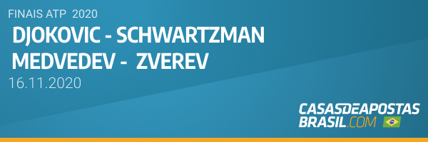 Finais ATP Apostar Medvedev x Zverev e Djokovic x Schwartzman