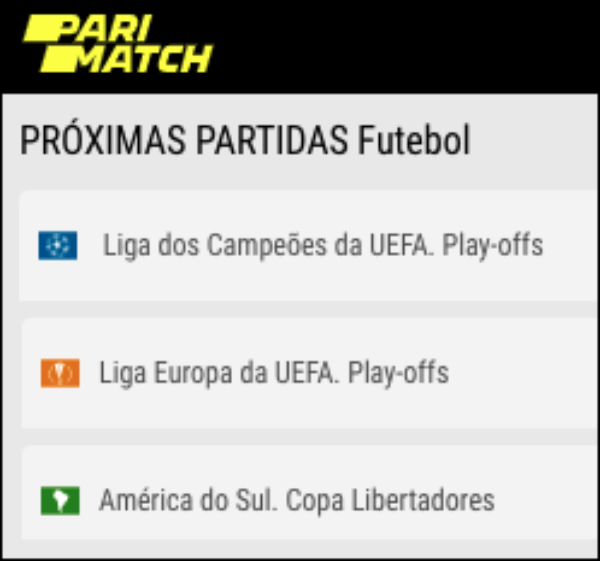 Parimatch Apostas Esportivas na Liga Europa Liga dos Campeões e  Copa Libertadores