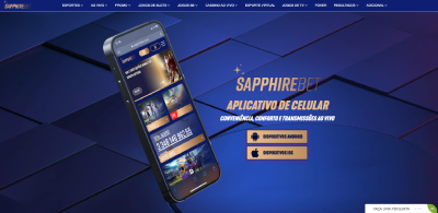 Tela Sapphirebet download app para apostas no celular.